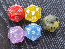 MTG , Dragons Of Tarkir, Spindown D20 dice each one (5 dice in total) - Image 1