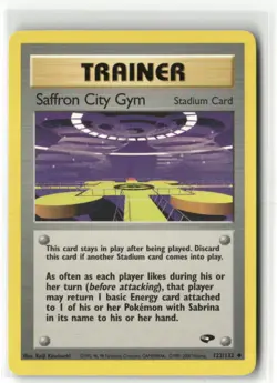 Pokemon Saffron City Gym 122/132 Unlimited Gym Challenge Uncommon - Image 1