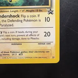 Pokemon Vintage Promo #27 Pikachu Wotc Black Star Movie Promo 2000 - Image 4