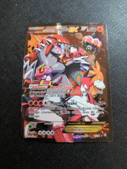 Team Magma's Groudon EX 15/34 Double Crisis Holo Ultra Rare EX Pokemon MP/HP - Image 1