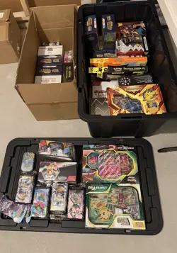 Nintendo Pokemon TCG Elite Trainer Boxes, Tins Lot - Pikachu, Charizard - Image 1