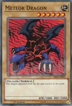 Yugioh Meteor Dragon - 1st Edition NM - Plus Free Holo Card - Image 1
