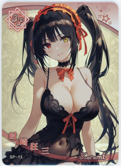 ❤KURUMI TOKISAKI - Goddess Story Anime Waifu Doujin Card - BOBO SUGAR 2 - SP-13 - Image 1