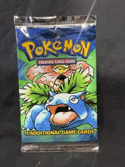 1999 Pokemon Base Set Unlimited Booster Pack Factory Sealed Venusaur Artwork - Image 1