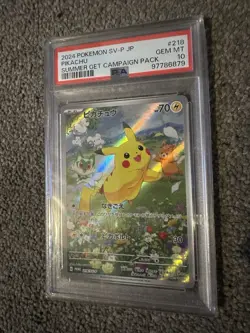 [PSA10] 2024 POKEMON JAPANESE 218/SV-P PIKACHU SUMMER GET CAMPAIGN PACK - Image 1
