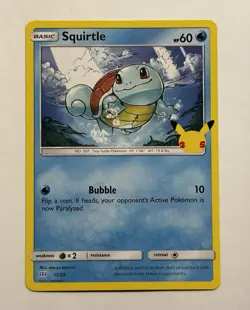 Pokemon - Squirtle 17/25 - McDonald's 25th Anniversary NON HOLO Card - Image 1