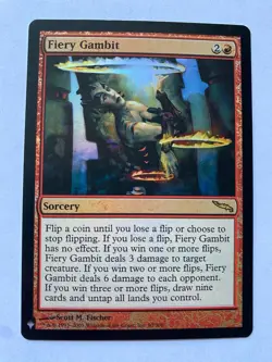 1x Fiery Gambit - Foil MTG Mystery Booster NM Magic Foil - Image 1