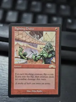 Magic the Gathering MTG Exodus FIGHTING CHANCE Nrmt - Image 1