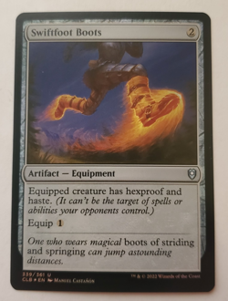 1x Swiftfoot Boots FOIL CLB Battle for Baldur's Gate MTG NM - Image 1
