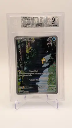 Pokemon TCG Psyduck Scarlet Violet-151 Holo Illustration Rare 175/165 Beckett 9 - Image 1