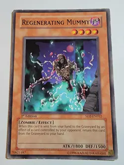 Yugioh Regenerating Mummy - SD2-EN012 Common 1st Edition - Image 1