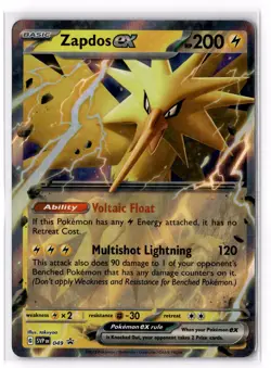 Zapdos ex - 049 SV: Scarlet & Violet Promo Cards Holo NM - Image 1