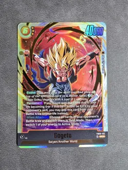 Gogeta FB09-122 Secret Rare Dual Evolution Dragon Ball Card English Fusion World - Image 1