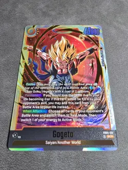 Gogeta FB09-122 Secret Rare Dual Evolution Dragon Ball Card English Fusion World - Image 2
