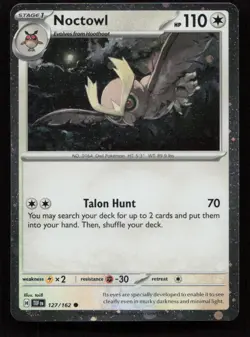 Noctowl Cosmos Holo #127/162 SV: Scarlet & Violet Promo Cards Pokemon (1T) - Image 1