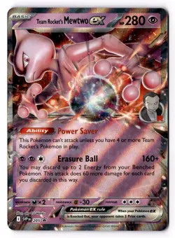 Team Rocket's Mewtwo ex 205 SV: Scarlet & Violet Promo Cards Holo LP - Image 1
