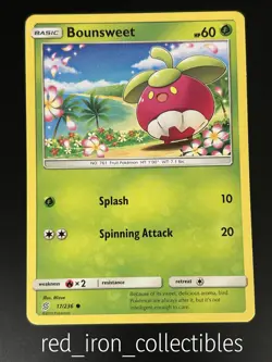Bounsweet 17/236 Common Unified Minds Sun & Moon Pokemon Card 2019 - Image 1