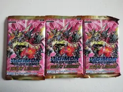 Digimon Card Game Booster Pack Great Legend English X3Bandai BT04 Sealed H - Image 1