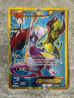 Pokemon Card TCG Mewtwo EX BREAKthrough Secret Rare Full Art Holo 163/162 - LP - Image 1