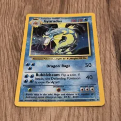 Gyarados 6/102 Holo Rare Base Set WOTC Pokemon Card TCG Vintage 1999 MP/HP - Image 1