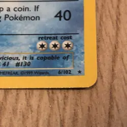 Gyarados 6/102 Holo Rare Base Set WOTC Pokemon Card TCG Vintage 1999 MP/HP - Image 2