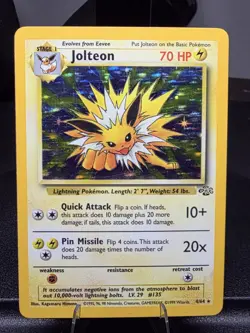 Pokemon TCG Jolteon Jungle 4/64 Holo Unlimited Holo Rare - Image 1