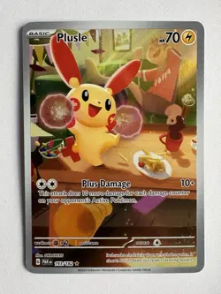 Pokemon Plusle Basic Lightning Rare SV04 Paradox Rift 193/182 Card 2023 - Image 1