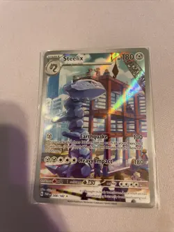 Pokemon TCG Steelix Paradox Rift Holo Card 208/182 Illustration Rare, Near Mint - Image 1