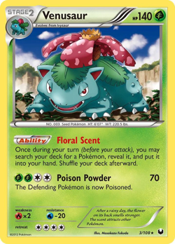 Venusaur - 3/108 - Cosmos Holo Rare - Pokemon Dark Explorers - Image 1