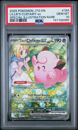 2025 POKEMON JOURNEY TOGETHER SPECIAL ILLUSTRATION LILLIE'S CLEFAIRY EX PSA 10 - Image 1