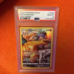 2022 Pokemon Sword & Shield Lost Origin Charizard #TG03 FA PSA 10 GEM MINT - Image 1