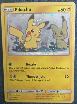 Pikachu SM162 Sun & Moon Black Star Holo Promo 2019 Pokemon TCG | NM - Image 1