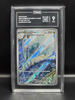 2023 POKEMON SCARLET & VIOLET 151 #181/165 DRAGONAIR ILLUSTRATION RARE TAG 9 - Image 1
