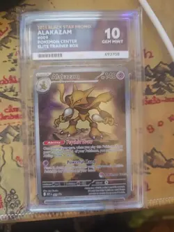 Pokemon TCG Alakazam Promo Pokemon Center Stamp Ace 10 - Image 1
