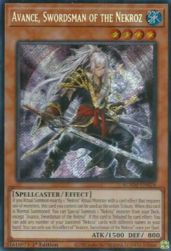 3x Avance, Swordmaster of the Nekroz | BLMM-EN024 | Secret Rare | Yu-Gi-Oh! TCG - Image 1