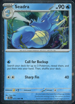 Seadra 011/064 - Shrouded Fable - Cosmos Holo Pokemon Card - Near Mint - Image 1