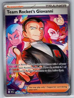Team Rocket's Giovanni 238/182 SIR SV10: Destined Rivals - Pokemon Card - NM - Image 1