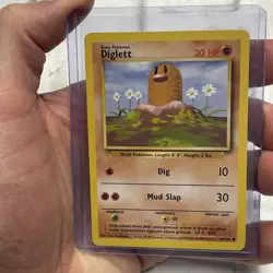 Pokemon TCG Diglett Base Set 47/102 Regular Unlimited Common NM Near Mint Card - Image 1