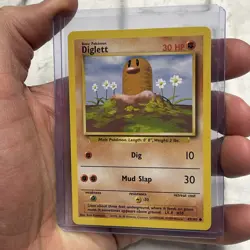 Pokemon TCG Diglett Base Set 47/102 Regular Unlimited Common NM Near Mint Card - Image 2