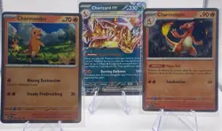 Charizard ex Pokemon Card Lot Charmander Charmeleon Evolution Line NM - Image 1