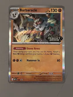 Barbaracle Perfect Order - Prerelease HOLO - NM Pokemon TCG - Stamped Promo - Image 1