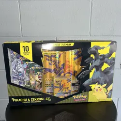 Pokemon Tag Team Pikachu & Zekrom GX Premium Collection Box SEALED - Image 1