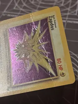 Vintage 2000 Pokemon Fossil Zapdos 15/62 Holo Card Heavily Played - Image 2
