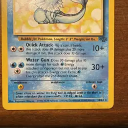 Pokemon TCG Vaporeon Jungle 28/64 Rare 1999 Wizards Base Set Non-Holo Card LP - Image 5