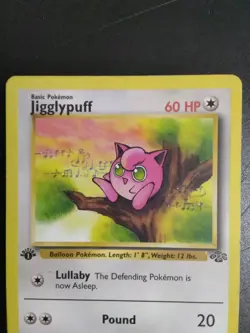Pokemon TCG Jigglypuff 1st Edition Vintage Jungle Card 54/64 Regular LP - Image 2