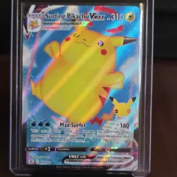 Pokemon Surfing Pikachu VMAX 009/025 Celebrations Ultra Rare Holo 310 HP Card - Image 1