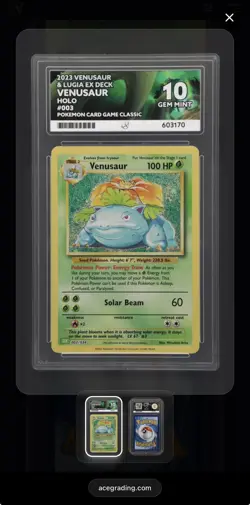 Pokemon 2023 Venusaur 003/034 Holo Venusaur & Lugia EX Deck GEM MINT ACE 10 - Image 1