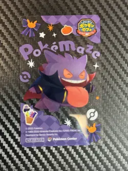 S5010 Gengar Pokemon Center Halloween Promo Clear Card Pokemaze 2024 F08 - Image 1