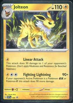 Jolteon SVP169 - SV Black Star Promo - Pokemon Card - Near Mint - Image 1