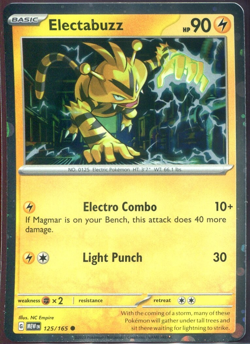 Electabuzz 125/165 HOLO COSMOS - POKEMON TCG Scarlet & Violet 151 MEW NM - Image 1